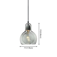 1 Light Pendant Lighting Fixtures Contemporary Gourd Glass - Rebooters