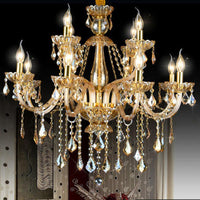 6 Heads Gold Glass Hanging Ceiling Light Chandelier Lighting - Rebooters
