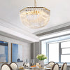 Transparent Glass Tiered Tassel Chandelier Modern Crystal - Rebooters