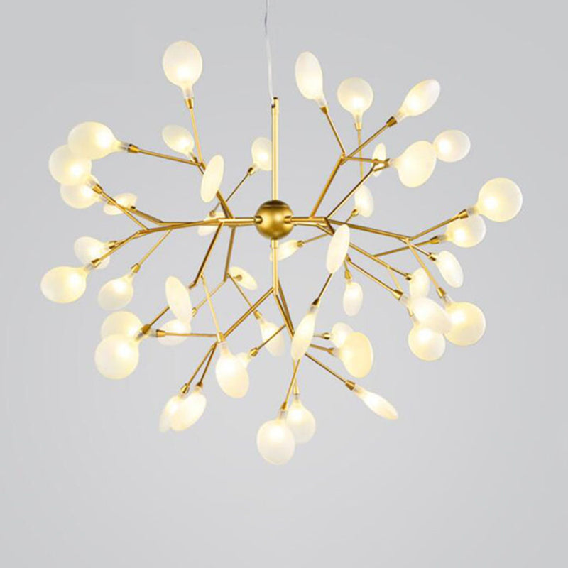 Modern Firefly Style Chandelier Light Frosted Acrylic Lampshade Ceiling Hang Lamp - Rebooters