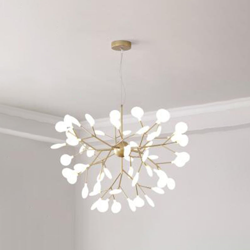 Modern Firefly Style Chandelier Light Frosted Acrylic Lampshade Ceiling Hang Lamp - Rebooters