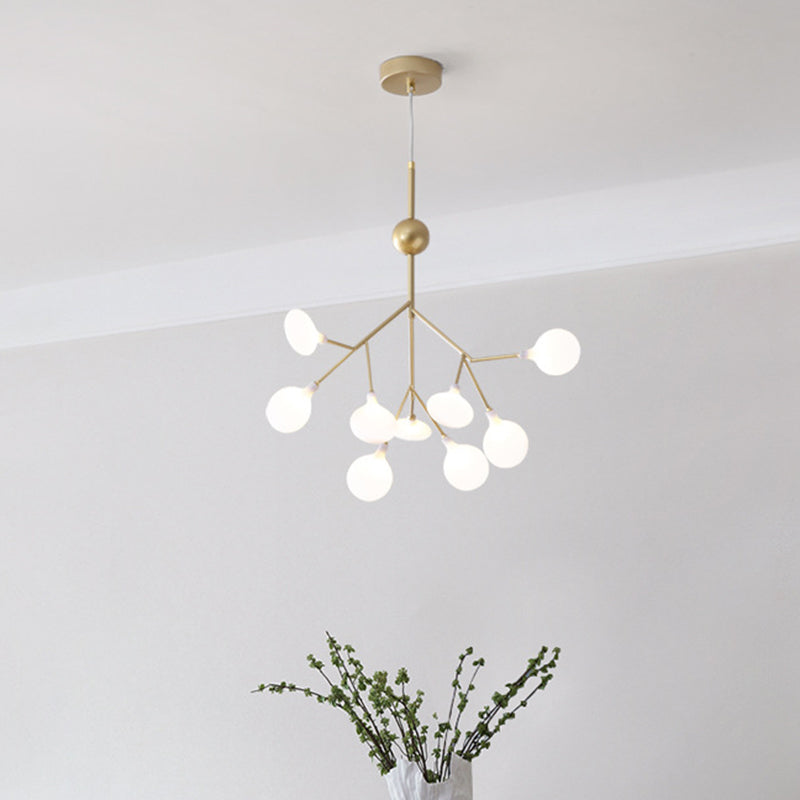 Modern Firefly Style Chandelier Light Frosted Acrylic Lampshade Ceiling Hang Lamp - Rebooters