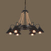 Vintage Industrial Style Large Chandelier with Rope Shade - Rebooters