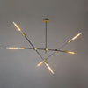 Black And Gold Spoke Chandelier Industrial Loft Metal Light - Rebooters