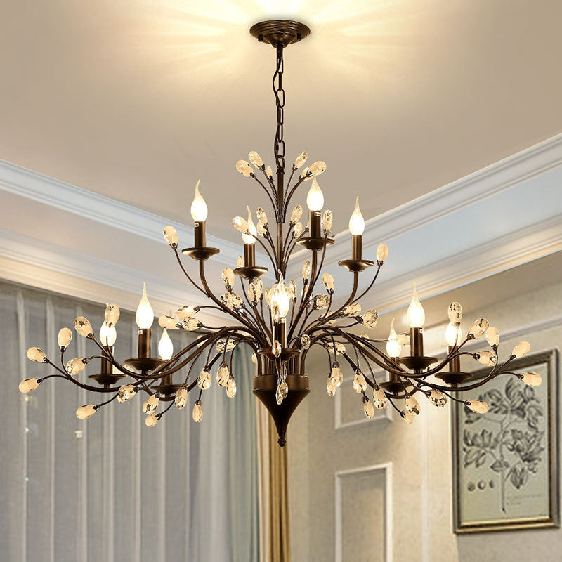 Exposed Bulb Metal Ceiling Chandelier Vintage 3/6/9 Lights - Rebooters