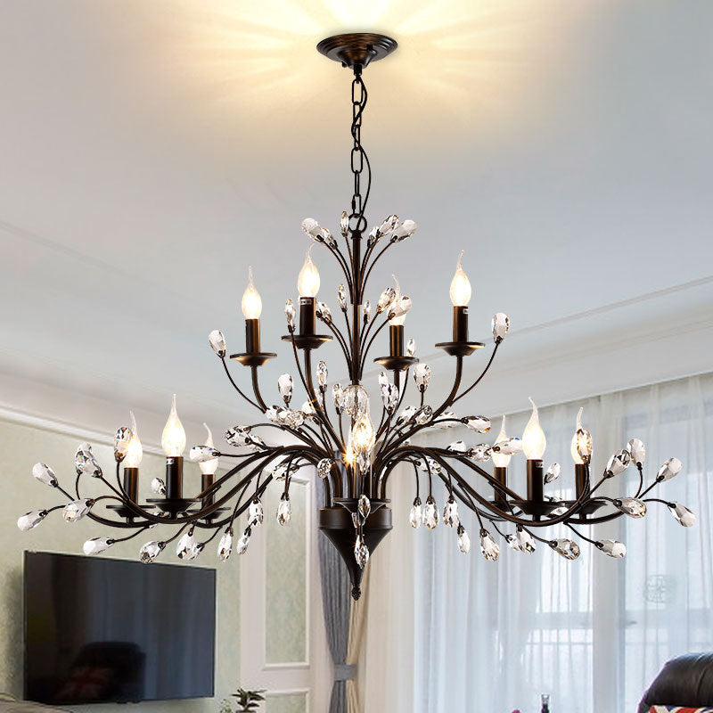 Exposed Bulb Metal Ceiling Chandelier Vintage 3/6/9 Lights - Rebooters