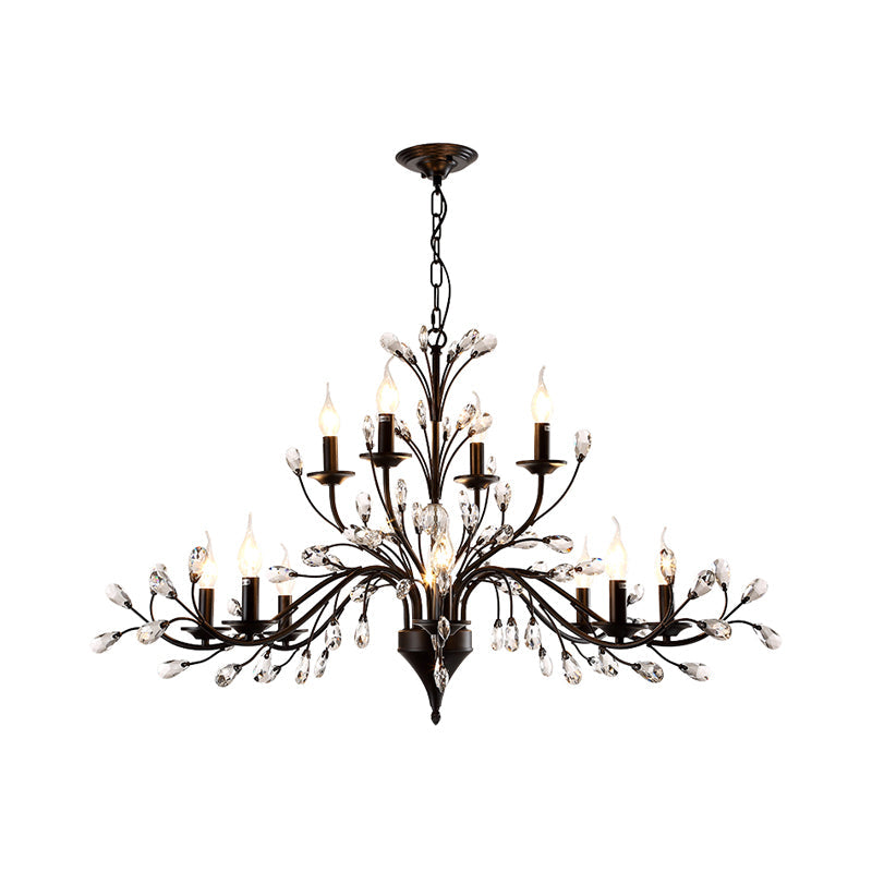 Exposed Bulb Metal Ceiling Chandelier Vintage 3/6/9 Lights - Rebooters