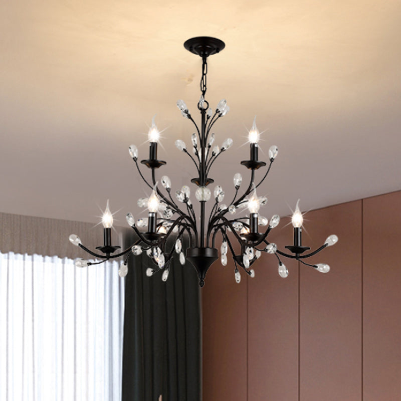 Exposed Bulb Metal Ceiling Chandelier Vintage 3/6/9 Lights - Rebooters