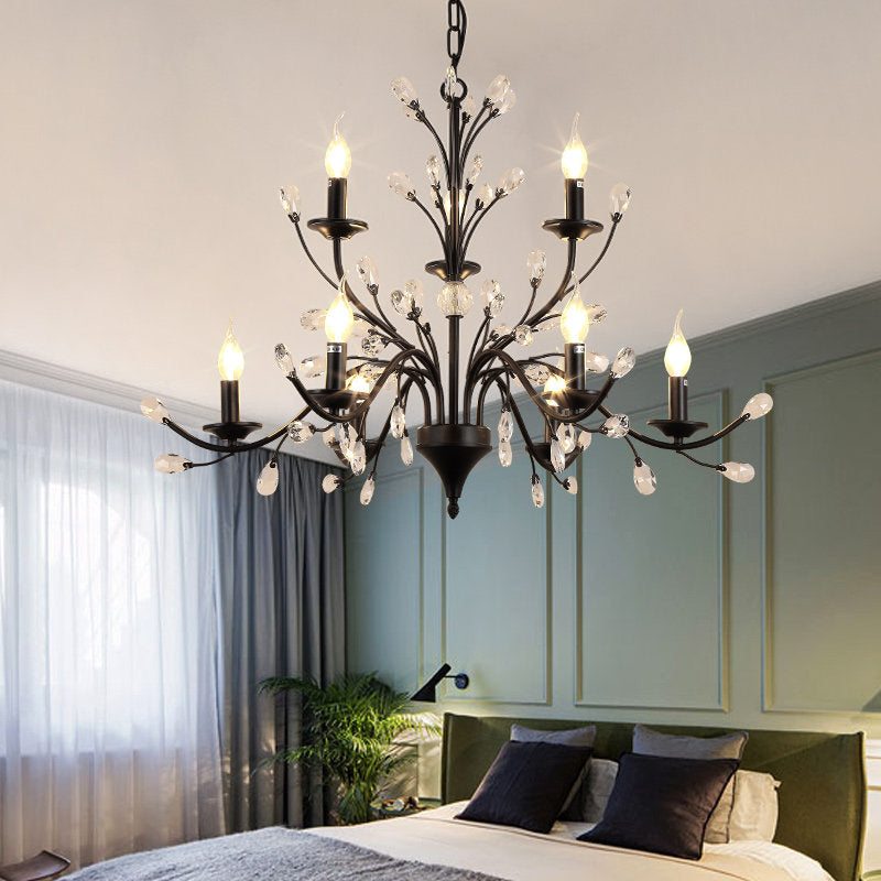 Exposed Bulb Metal Ceiling Chandelier Vintage 3/6/9 Lights - Rebooters