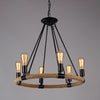 Black Metal Iron Frame Chandelier Retro Industrial Rope Light - Rebooters