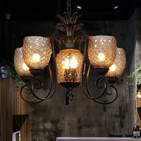 5/7 Lights Bedroom Ceiling Lamp Traditional Black Chandelier - Rebooters