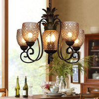 5/7 Lights Bedroom Ceiling Lamp Traditional Black Chandelier - Rebooters