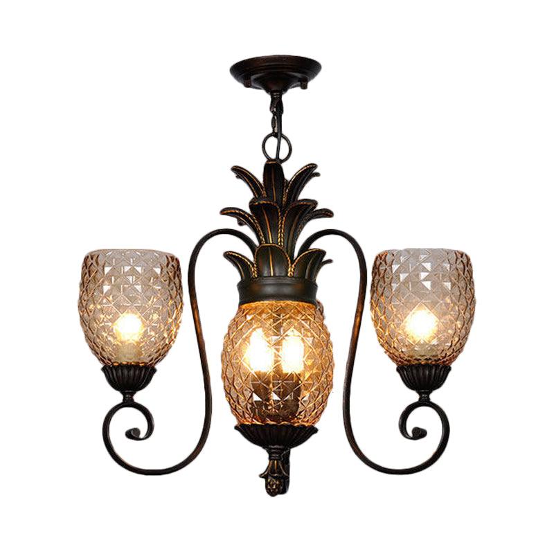 5/7 Lights Bedroom Ceiling Lamp Traditional Black Chandelier - Rebooters