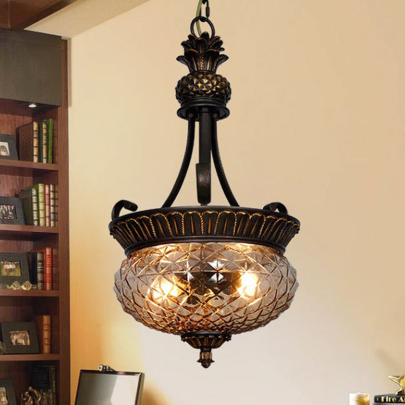 2 Lights Dining Room Ceiling Suspension Lamp Black Chandelier - Rebooters