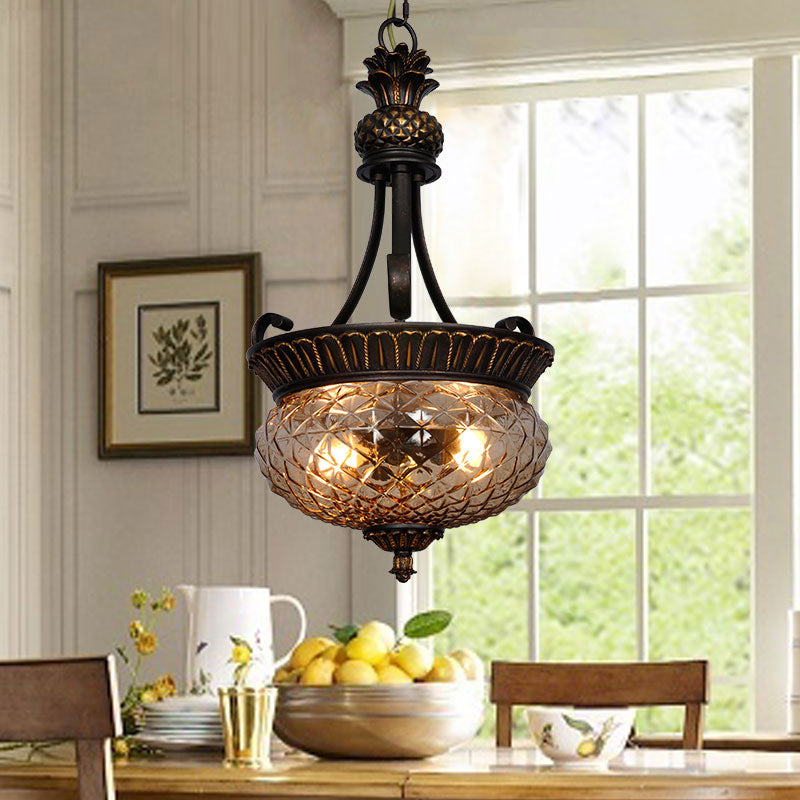 2 Lights Dining Room Ceiling Suspension Lamp Black Chandelier - Rebooters