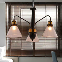 3/5/6-Light Conical Chandelier Light Traditional Black Gold - Rebooters