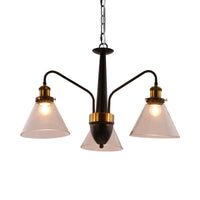3/5/6-Light Conical Chandelier Light Traditional Black Gold - Rebooters