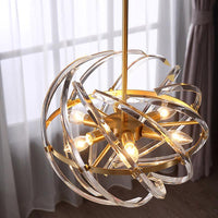 6 Heads Bedroom Chandelier Lamp Postmodern Gold Light - Rebooters