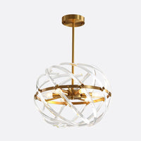 6 Heads Bedroom Chandelier Lamp Postmodern Gold Light - Rebooters