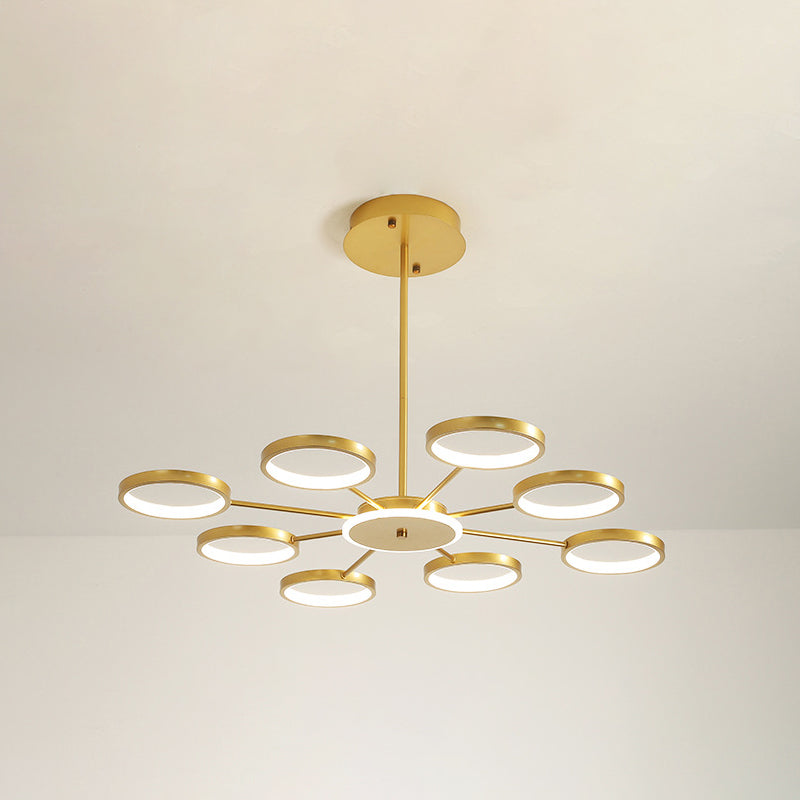 Starburst Chandelier Lighting Contemporary Metal Hanging Lamp - Rebooters