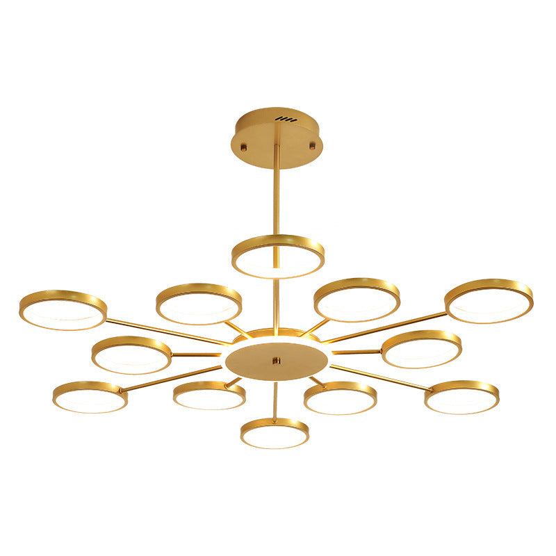 Starburst Chandelier Lighting Contemporary Metal Hanging Lamp - Rebooters