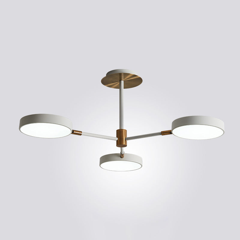 Round Ceiling Chandelier Ultra-Contemporary Metal Hanging Lights - Rebooters