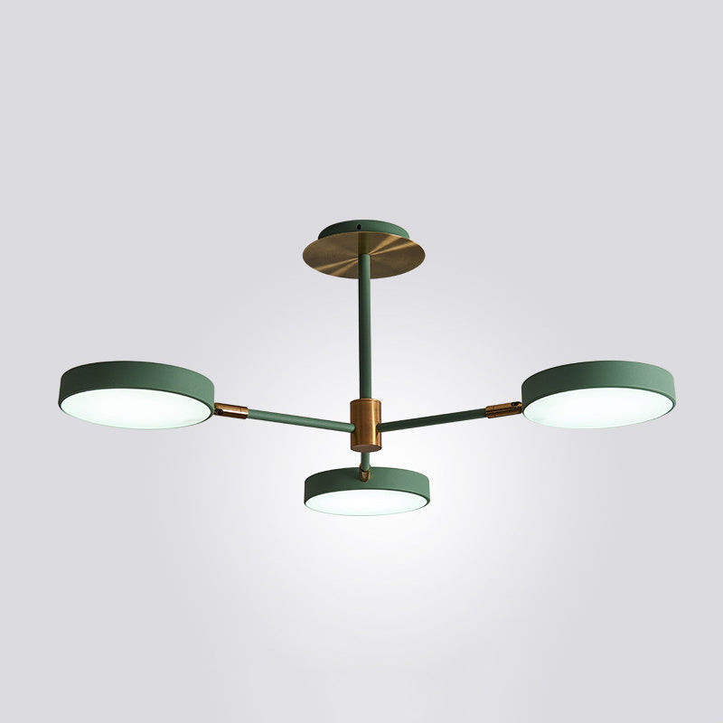 Round Ceiling Chandelier Ultra-Contemporary Metal Hanging Lights - Rebooters