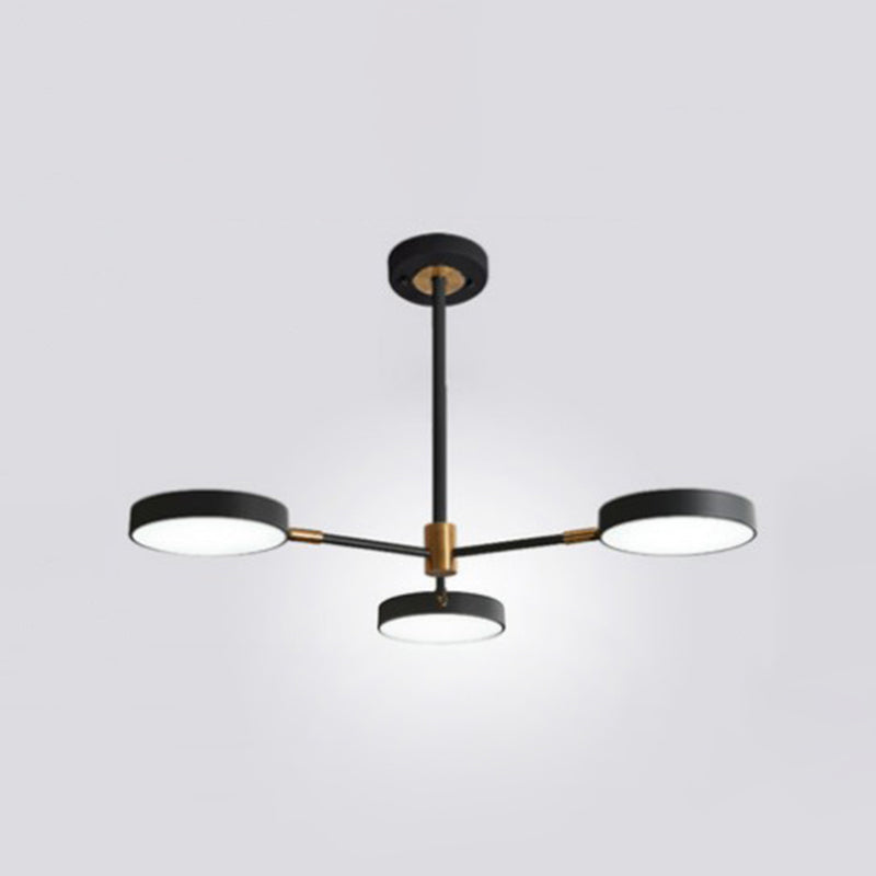Round Ceiling Chandelier Ultra-Contemporary Metal Hanging Lights - Rebooters