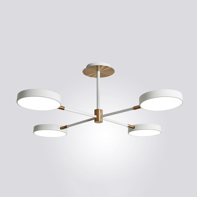 Round Ceiling Chandelier Ultra-Contemporary Metal Hanging Lights - Rebooters