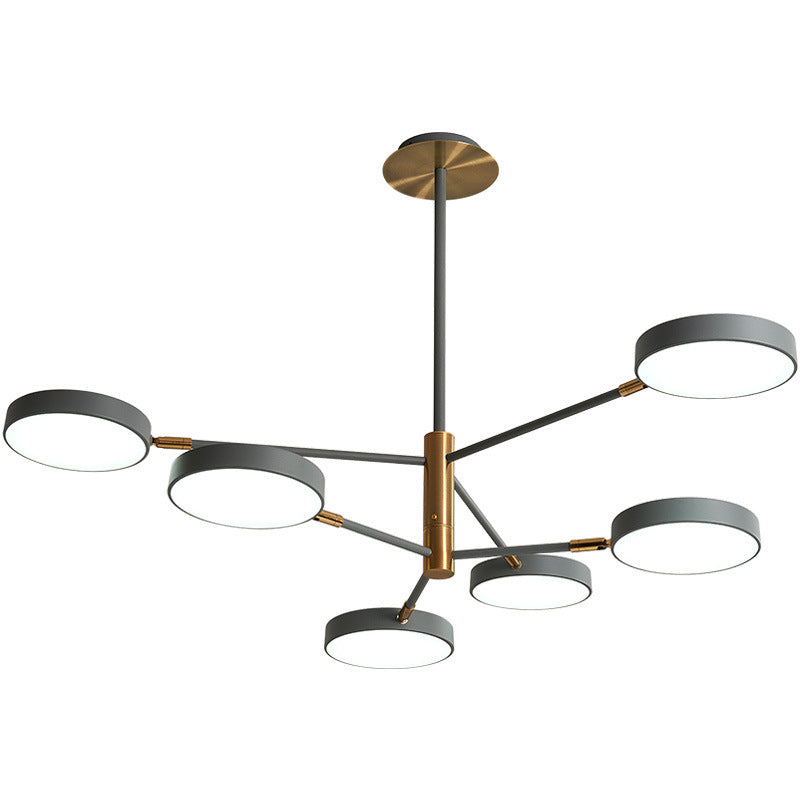 Round Ceiling Chandelier Ultra-Contemporary Metal Hanging Lights - Rebooters
