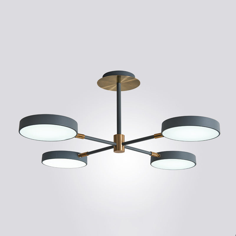 Round Ceiling Chandelier Ultra-Contemporary Metal Hanging Lights - Rebooters