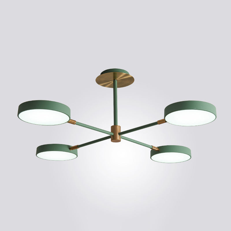 Round Ceiling Chandelier Ultra-Contemporary Metal Hanging Lights - Rebooters