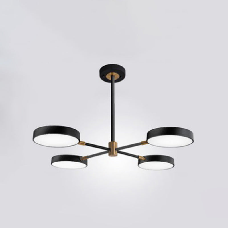 Round Ceiling Chandelier Ultra-Contemporary Metal Hanging Lights - Rebooters