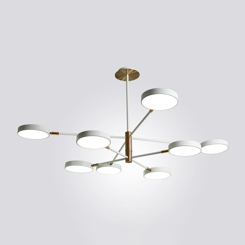 Round Ceiling Chandelier Ultra-Contemporary Metal Hanging Lights - Rebooters