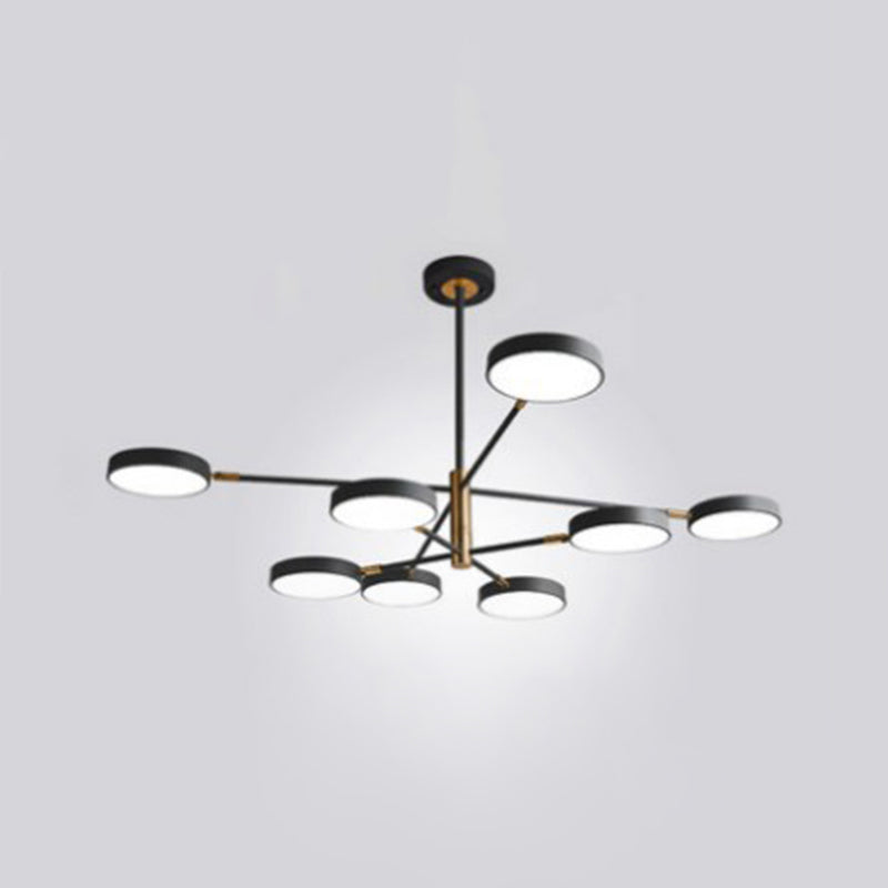 Round Ceiling Chandelier Ultra-Contemporary Metal Hanging Lights - Rebooters