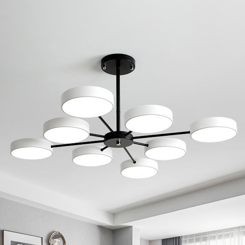 Round Chandelier Lighting Ultra-Contemporary Acrylic Fixtures - Rebooters