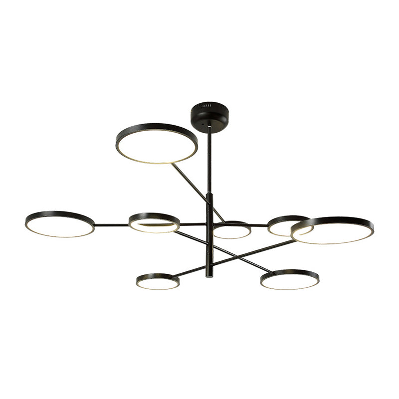 Ring Ceiling Chandelier Modernist Metal Pendant Light Fixtures - Rebooters