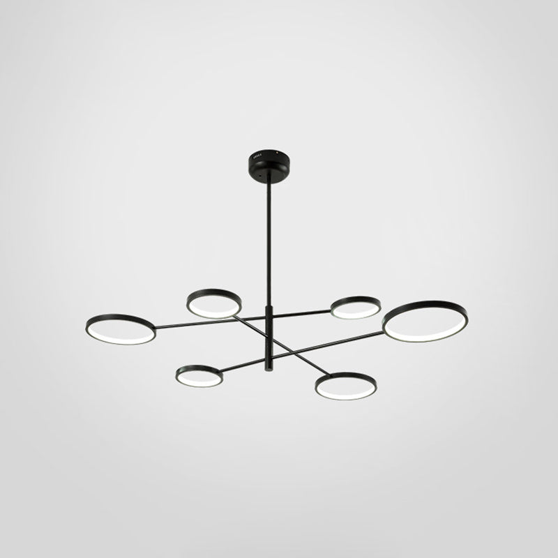 Ring Ceiling Chandelier Modernist Metal Pendant Light Fixtures - Rebooters