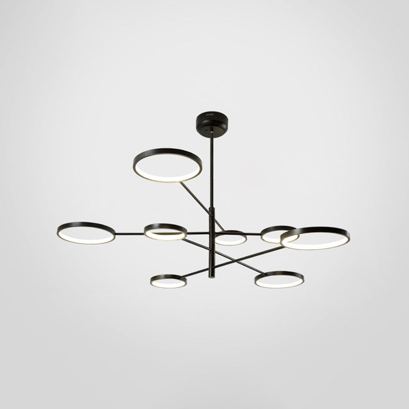 Ring Ceiling Chandelier Modernist Metal Pendant Light Fixtures - Rebooters