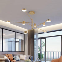 Sputnik Chandelier Light Fixture Contemporary Metal Pendant Light - Rebooters
