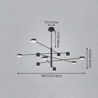 Sputnik Chandelier Light Fixture Contemporary Metal Pendant Light - Rebooters