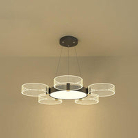 Circle Chandelier Lighting Modernist Acrylic Ceiling Pendant Light - Rebooters