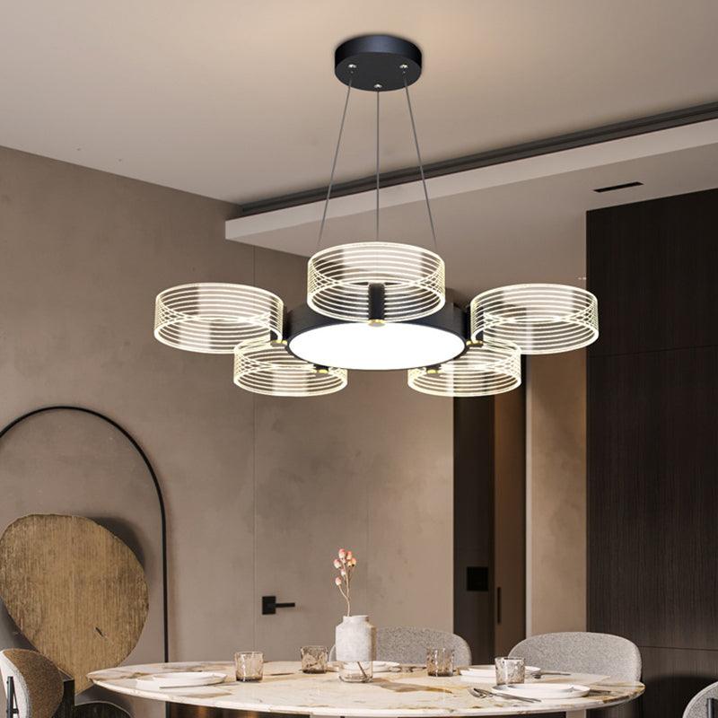 Circle Chandelier Lighting Modernist Acrylic Ceiling Pendant Light - Rebooters