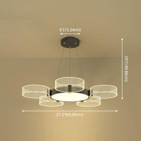 Circle Chandelier Lighting Modernist Acrylic Ceiling Pendant Light - Rebooters