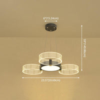 Circle Chandelier Lighting Modernist Acrylic Ceiling Pendant Light - Rebooters