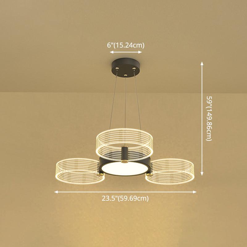 Circle Chandelier Lighting Modernist Acrylic Ceiling Pendant Light - Rebooters