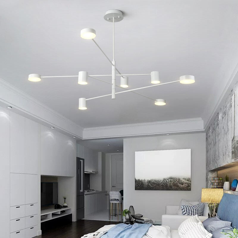 Starburst Ceiling Chandelier Contemporary Metal Light Fixture - Rebooters
