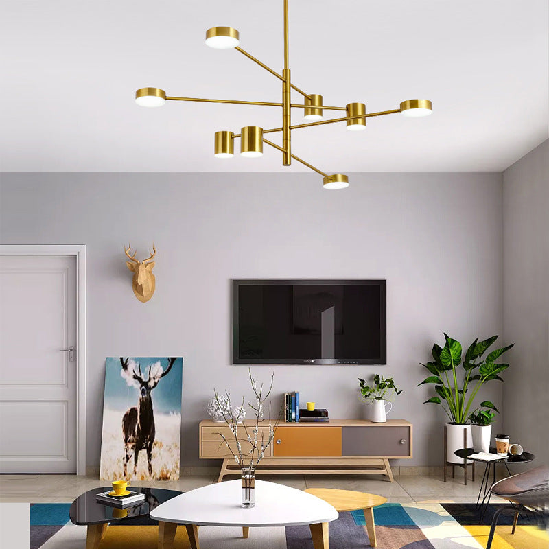 Starburst Ceiling Chandelier Contemporary Metal Light Fixture - Rebooters