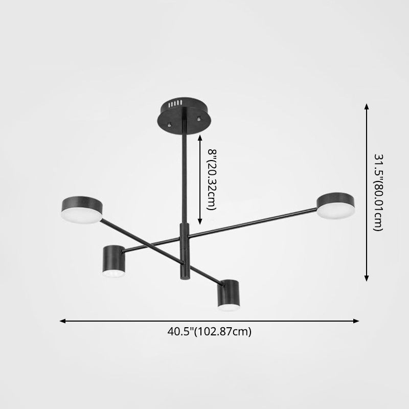 Starburst Ceiling Chandelier Contemporary Metal Light Fixture - Rebooters