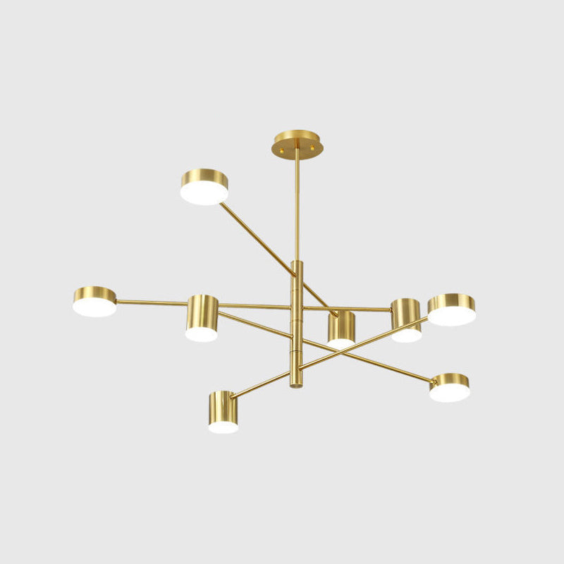 Starburst Ceiling Chandelier Contemporary Metal Light Fixture - Rebooters